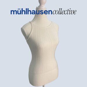 Wild Fable Cream Ribbed Knit Tank Top
